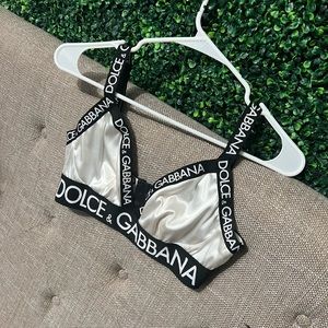 Dolce & Gabbana  White Triangle bra top